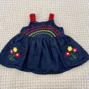 Kids Headquarters Embroidered Denim Top